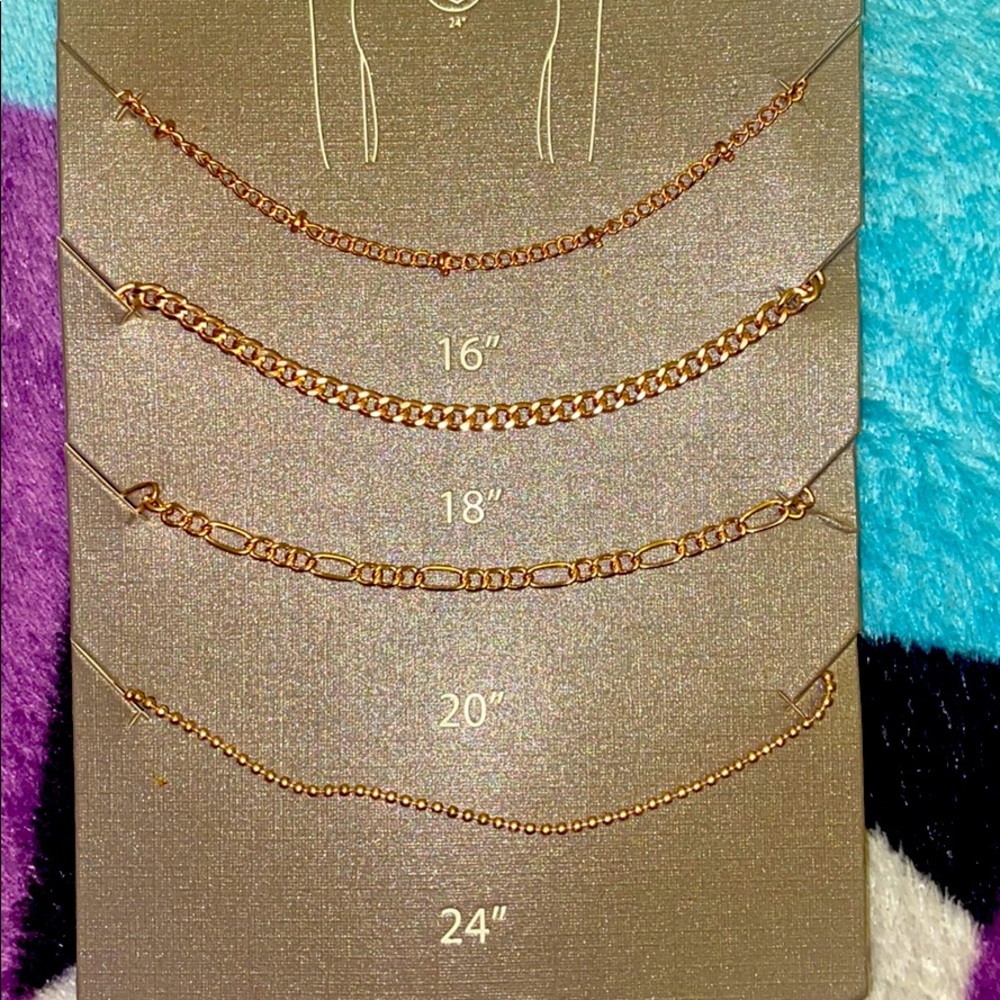 4 Gold Choker necklaces